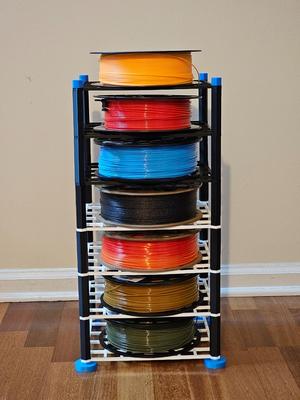Filament Spool Shelf System No Hardware Needed!