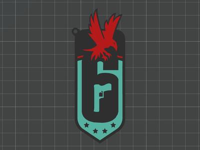 Rainbow 6 Siege - Platinum Charm - Red Crow