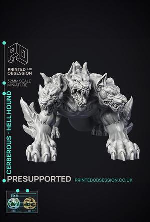 Cerberus - Hell Hound - PRESUPPROTED - 32mm Scale 