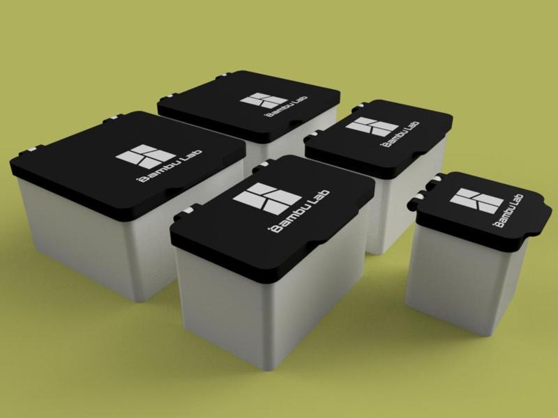 container with hinged lid various sizes
