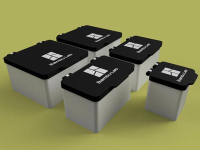 container with hinged lid various sizes