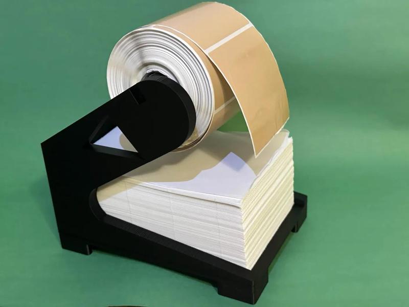 Label Holder for Thermal Printers - Works for Rolls and 4x6 Fan-Fold Labels