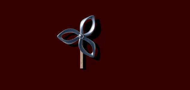 pinwheel with futuristic propeller