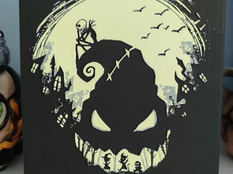 Hueforge Jack Skellington thinking
