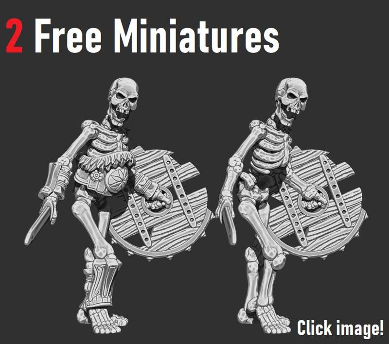 Barbarian Skeleton Miniatures - Part 2 (FREE DEMO) 20 minis for 6€!