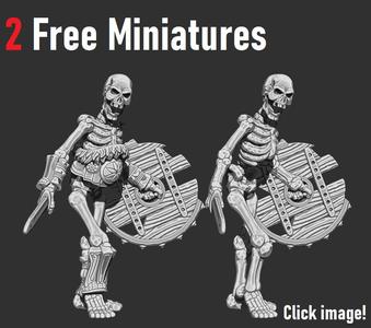 Barbarian Skeleton Miniatures - Part 2 (FREE DEMO) 20 minis for 6€!