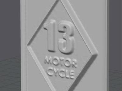Diamond 13 Keychain Motorcycle