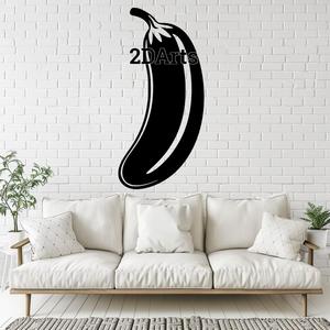Eggplant 2D Wall Art/Window Art - Digital STL & SVG Files for 3D Printing and Laser Cutting