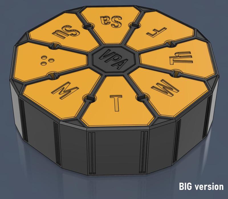 Large version of the Octagon Pill Case