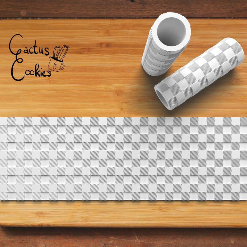 Gingham pattern textured roller 0882_5