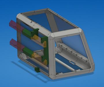 (Parametric) Wall-offset French Cleats for (Un)Original Prusa Drybox