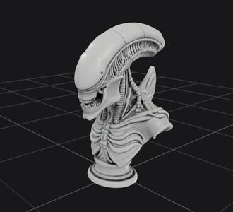 Xenomorph Bust.glb