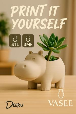Hippo Planter – Cute Animal Flower Pot