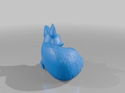 AI laying down fox