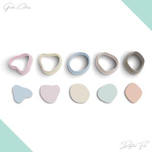 Organic Pebbles Polymer Clay Cutter Package, 5 Models, 2 Cutter Version, 5 Sizes Included, No: 867