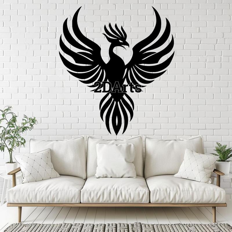 Phoenix 2D Wall Art/Window Art - Digital STL & SVG File