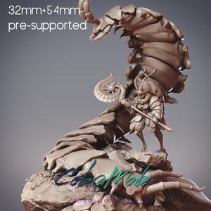 Bugfolk Fighter - Setina, Fidelium Warrior and Mordax, Colossal Centipede (Pre-supported) 