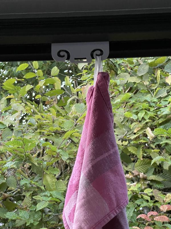 Towel holder for keder line camping caravan