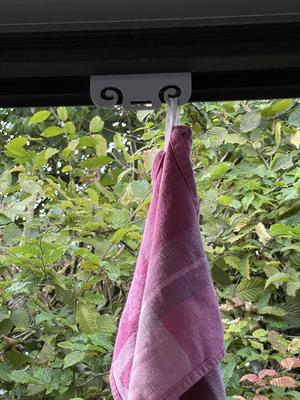 Towel holder for keder line camping caravan