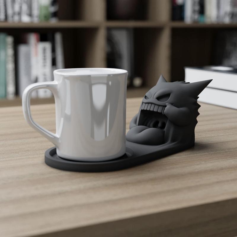 gengar cup holder 3d print model from pokemon