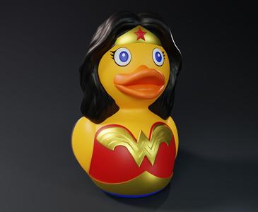 Cute Wonder Woman Rubber Duck