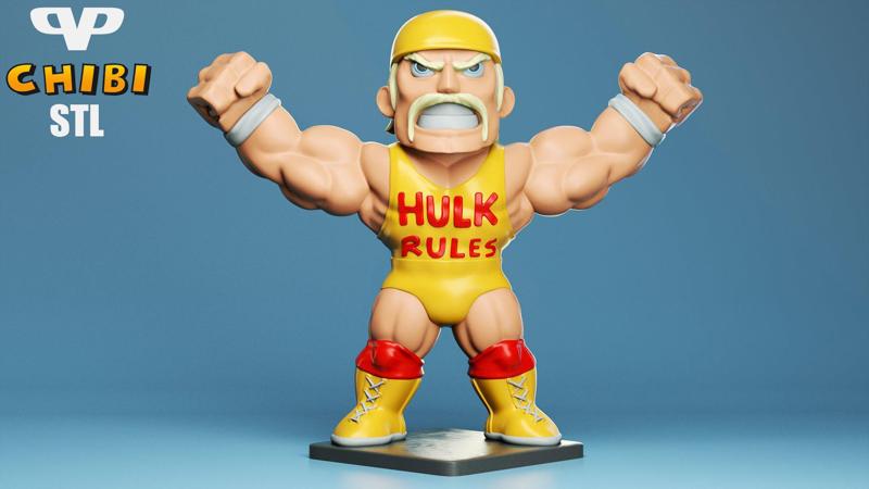 Hulk Hogan Chibi for 3D Printing STL