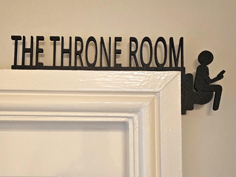 The Throne Room - Funny Door Corner Sign