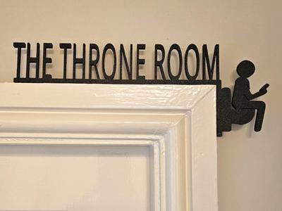 The Throne Room - Funny Door Corner Sign