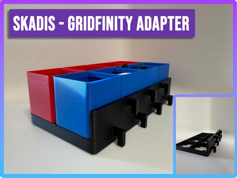 Ikea Skadis - Gridfinity Adapter Plate 4x2 