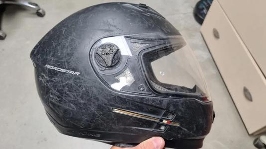 Side piece that holds the visor to the helmet   
