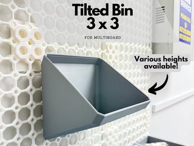 Tilted Bins for Multiboard - 3x3 (various heights)