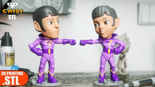 Wonder Twins Chibi STL for 3D Printing ChibiSTL 3DXM