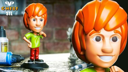 Shaggy Chibi STL for 3D Printing ChibiSTL 3DXM