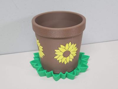 Small Planter Pot "Sunflower" 