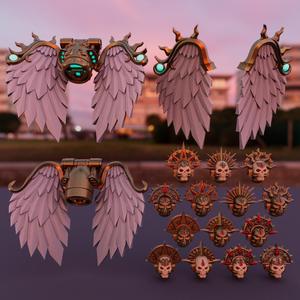 Sanguine Angels Wings and Masks and Jetpacks