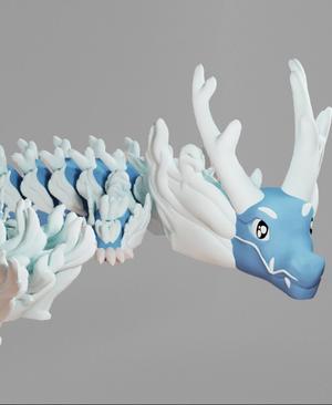 Mistral Winter Wind Dragon – Articulated Dragon Fidget Toy