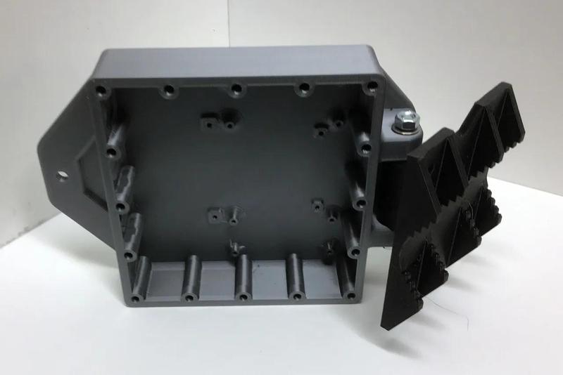 Lead’s Solar Panel Pole Bracket Merged with Voltaic Enclosure’s Solar Base Station V2 Hinge