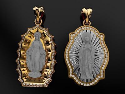 Virgins Pendant With Diamonds
