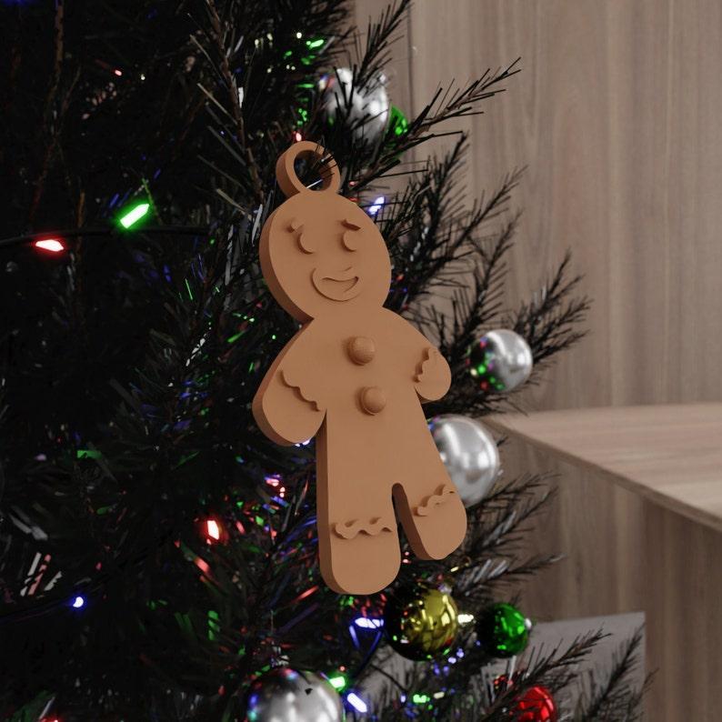 Gingerbread Man Christmas Ornament 3D Stl Files & Ornament Art, 3D Print File, Tree Ornament, Gingerbread Decor, 3D Printing, Christmas Gift