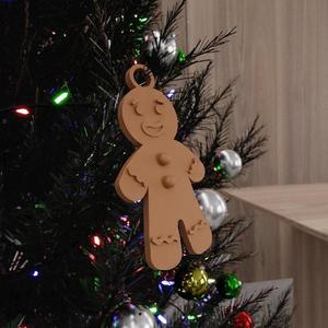 Gingerbread Man Christmas Ornament 3D Stl Files & Ornament Art, 3D Print File, Tree Ornament, Gingerbread Decor, 3D Printing, Christmas Gift