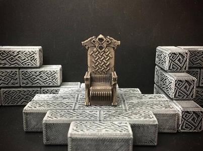 Delving Decor: Wolf Throne (28mm/Heroic scale)