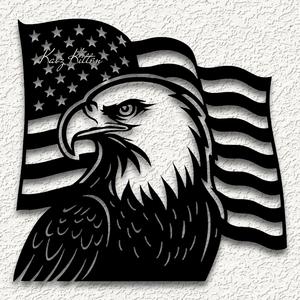 eagle flag memorial day wall art home decor