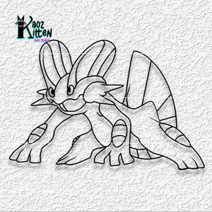 swampert pokemon wall art anime cartoon fanart