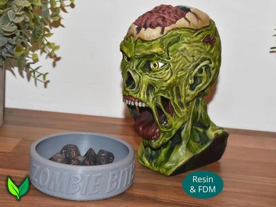 Zombie Head Dice Tower – Resin & FDM Printable