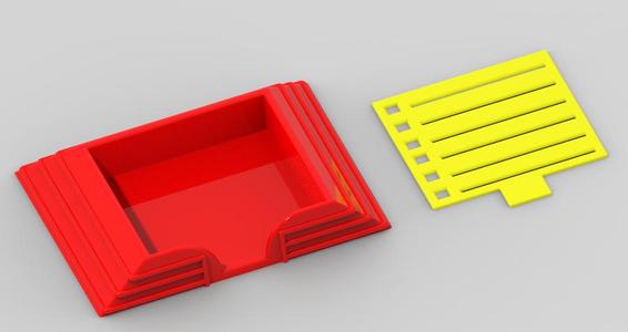 Sticky Note Holder With Template For Check Boxes