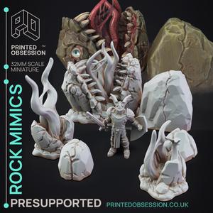 Rock Mimics - Enviroment traps - PRESUPPORTED - 32mm Scale