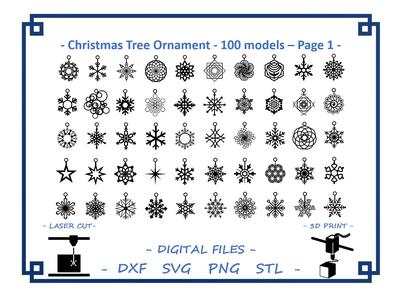Christmas Tree Ornament - 100 models