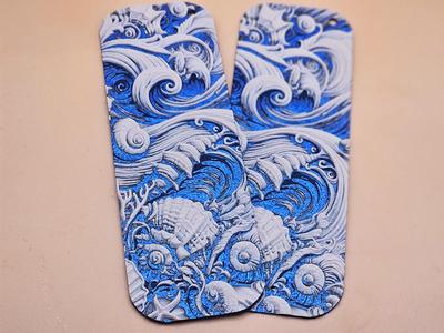 Hueforge Ocean Seashell Bookmarks - 4 colors