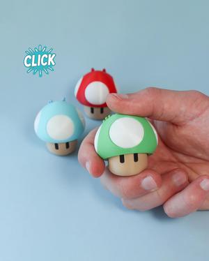 Super Mushroom Fidget Clicker Keychain