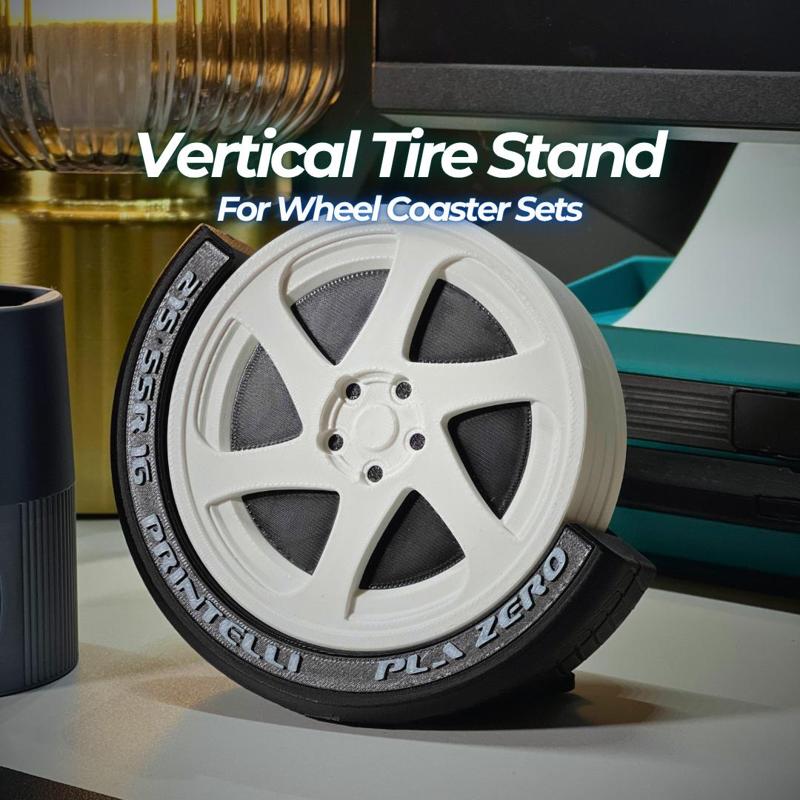 Vertical Tire Stand for Wheel Coaster Sets - *Wheel Coasters Not Included